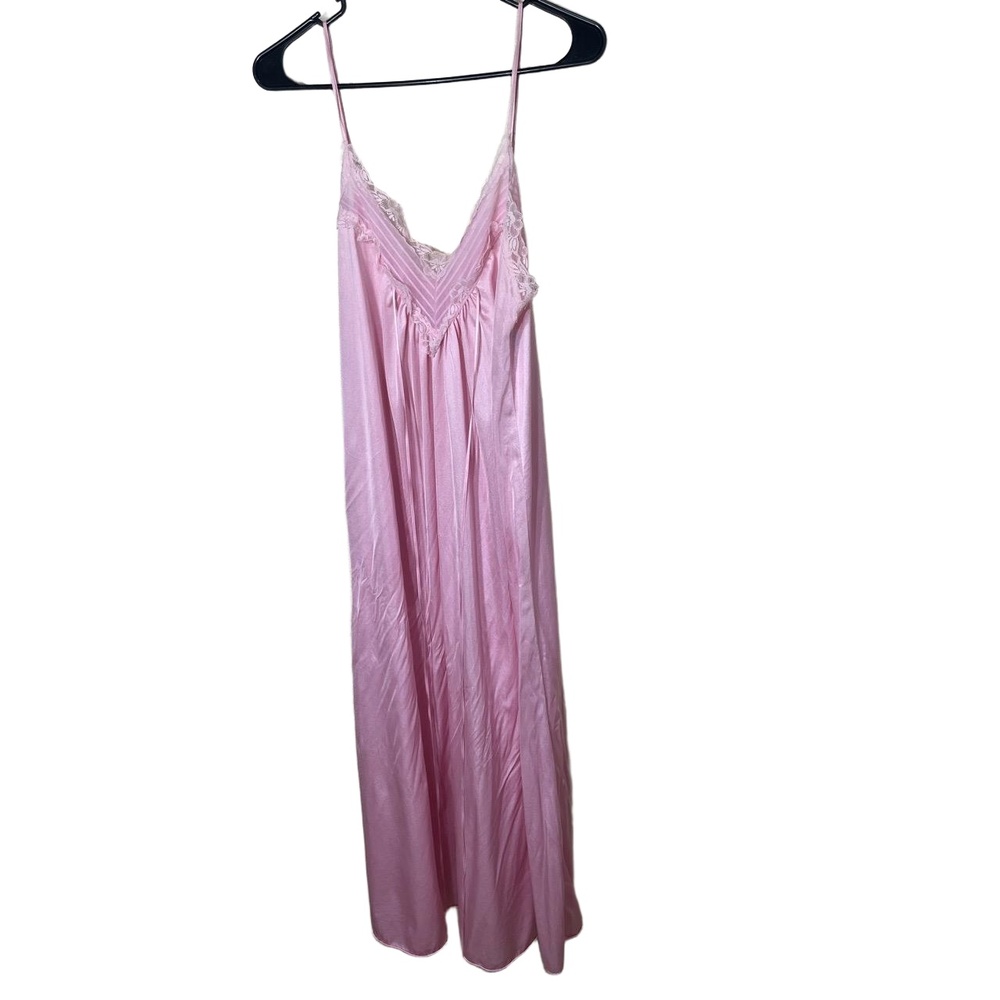 Vintage‎ Sweet Dreams Pink Nightgown Lace Trim Size M